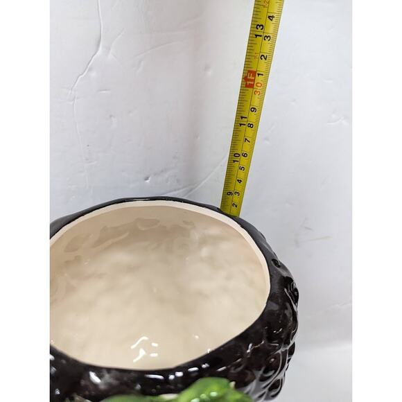 Large Ceramic Fruit lady headvase planter Multi 9" tall Strawberry Island Girl - Picture 4 of 8